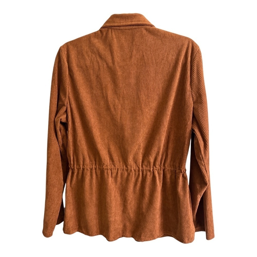Women’s Long Sleeve Flap Pockets Drawstring Jacket - Picture 5 of 7